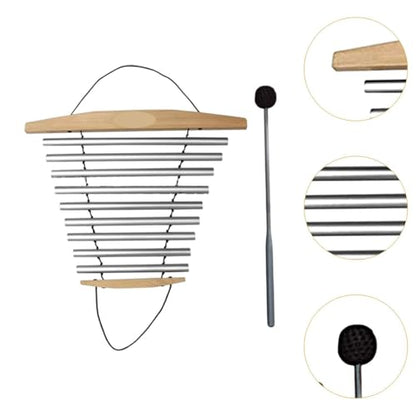 DYNWAVE Meditation Chime, Meditation Bowl Sound, Musical Instruments, Tubular Chime with Mallet for Home Office, 9 Tones Thickened - color: 9 Tones Thickened