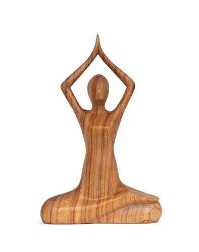G6 Collection 10" Wooden Handmade Abstract Sculpture Decorative Home Decor Handcrafted Figurine Accent Decoration Artwork Hand Carved, Easy Pose - style: Easy Pose