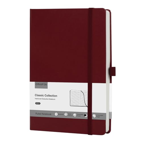 ONAVIA Lined Journal Notebooks for Work, Travel, College, A5 Size 100 GSM Thick Paper, Classic Ruled Journaling Notebook, Hardcover Notepad for Writing 160 Pages, 5.5 x 8.3 inch, Royal Blue - color: Royal Blue, style: 1 Pack