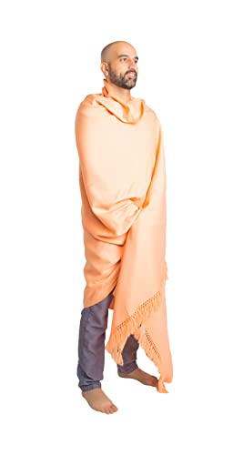 Meditation Shawl or Meditation Blanket, Shawl/Wrap, Oversize Scarf/Stole. Large. Unisex. - color: Salmon