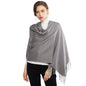 RIIQIICHY Women's Scarf Pashmina Shawls and Wraps for Evening Dress Bridesmaid Wedding Bridal Winter Warm Long Large Scarves - color: Gray