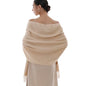 RIIQIICHY Winter Scarfs for Women Pashmina Shawls Wraps for Evening Dresses Large Warm Soft Scarves - color: Beige