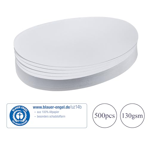 Franken UMZ 1119 04 Prompt Cards Oval 11 x 19 cm 130 GSM Pack of 500 Yellow 500 Stück Light Blue - color: Light Blue, size: 500 Stück