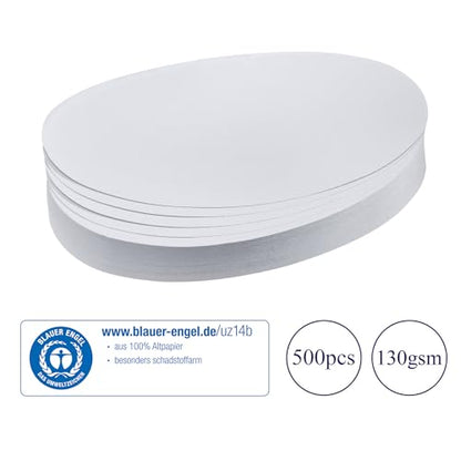 Franken UMZ 1119 04 Prompt Cards Oval 11 x 19 cm 130 GSM Pack of 500 Yellow 500 Stück Light Blue - color: Light Blue, size: 500 Stück