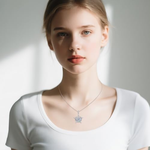 Witch Knot/Trinity/Triple Moon Necklace S925 Sterling Silver Protection Jewelry Gifts for Women - style: Pentagram