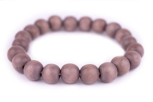 Wood Bead Bracelet - color: Brown, size: Large Beads