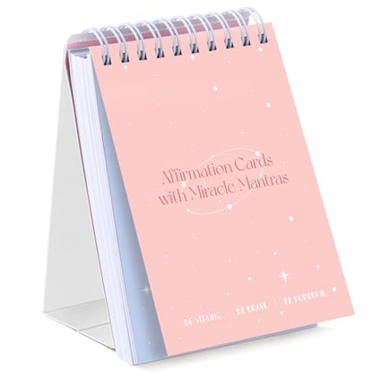 XKDOUS Affirmation Cards for Women, 3.5" x 5.7" 60 Daily Positive Affirmation Cards, Motivational Cards with Miracle Mantras, Birthday Inspirational Friendship Gifts, Desk Decor Gifts