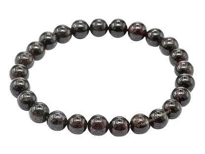 Amazing Gemstone Crystal Bracelet for Women Men's Gifts - Protection Healing Crystal Bracelet - 8mm Gemstone Beaded Stretchable Bracelet Pulseras Para Hombres Mujer Stocking Stuffers Mothers Day Gift (Garnet) - color: Garnet