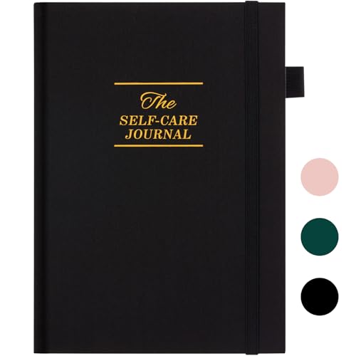 5 MINUTES A DAY Self-Care Journal, Wellness & Daily Reflection Notebook – Mental Health & Anxiety Guided Journal for Men – Self Care Planner, ADHD Planner with Mood Tracker – A5 Size (Black) - color: Black