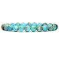 Angelstones Handmade Natural Healing Gemstone 8mm Round Beads Stretch Crystal Bracelet 7 Inch Unisex - color: Turquoise Green Sea Sediment Jasper