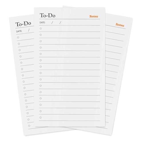 Notsu To Do List Grid Index Cards 3x5 | 50 Task Planner Vertical Notecards - size: 3x5 Vertical, style: Cards