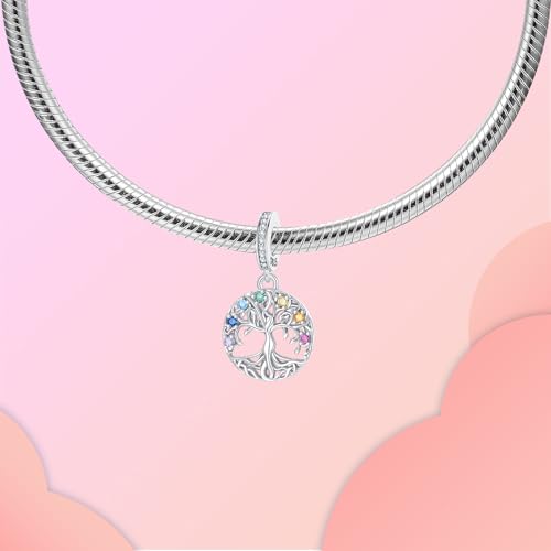 Prayer Cross Elephant Airplane Suitcase Charm 925 Sterling Silver Charms fits for Bracelets Necklace Pendant Bead Charms Jewelry Gift for Women Family - color: 7 Chakra Charm