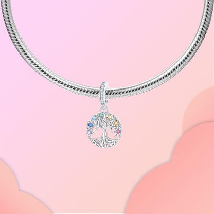 Prayer Cross Elephant Airplane Suitcase Charm 925 Sterling Silver Charms fits for Bracelets Necklace Pendant Bead Charms Jewelry Gift for Women Family - color: 7 Chakra Charm
