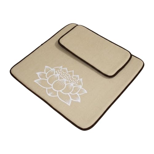 Meditation Cushion Floor Pillow Traditional Square Japanese Tatami Mat Seating Pad Yoga Cushion for Outdoor Living Room Gifts, Khaki, 70x70cm - color: Khaki, size: 70x70cm