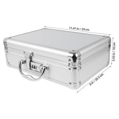 Aluminum Alloy Portable Storage Box Large Capacity Emergency First Aid Kit Hard Briefcase for Travel Tool Organizer Home and Outdoor Use