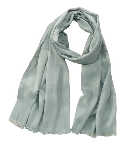 Women's Cotton Scarves Lady Light Soft Fashion Solid Scarf Wrap Shawl - color: Grey Blue
