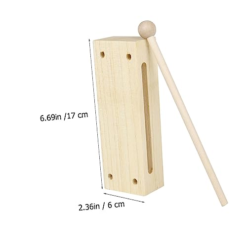 BESPORTBLE Orff Musical Wood Block Percussion Instrument with Mallet Double Tone Rhythm Block for Kids Educational Music Toy for Early Learning