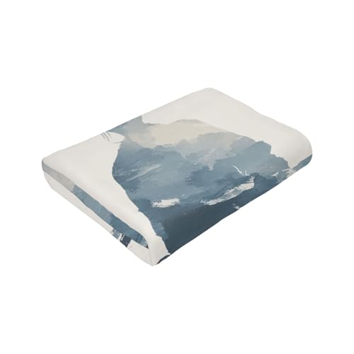 Abstract Female Silhouette in Seated Meditation Blanket Anti Pilling Throw Fleece Flannel Lightweight Cozy Bedspread Living Room Women Adults and Kids Bed Sofa 40"X30"