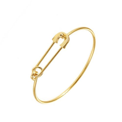 Paperclip Minimalist Bangle Bracelet for Women, Open Adjustable Cuff Bracelet Gold Stackable Dainty Jewelry Gift Set for Her