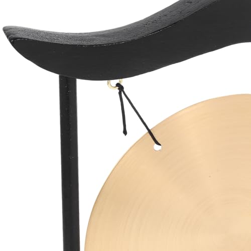 Toddmomy Fengshui Desktop Copper Gong Zen Decorative Centerpiece for Living Room Table Elegant Asian Ornament for Meditation and Calming Atmosphere Unique Home Office Decor