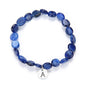Adabele 1pc Natural Stretch Gemstone Bracelet 7mm-10mm Free Form Bead 7 Inch 7.5 Inch Healing Crystal Engergy Quartz Chakra Jewelry Women Birthday Gift - color: Kyanite, size: 7 Inch (bead size 7-10mm)