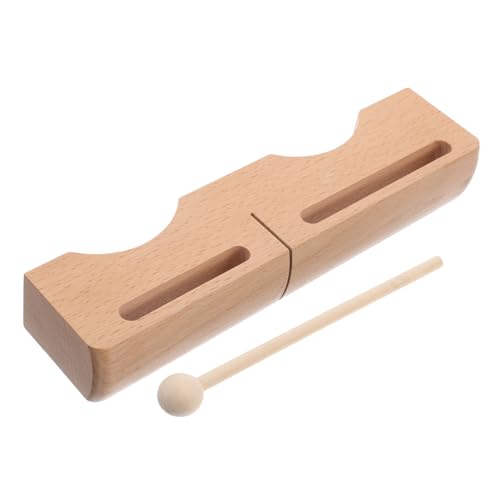 Toddmomy Double Bass Wooden Rhythm Block Wood Percussion Blocks Professional Wood Block Percussion Mallet Block Percussion Wooden Block Percussion Blocks Rhythm Mallet Block