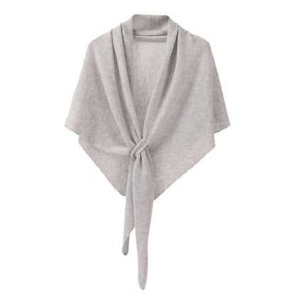 Cashmere Blend Shawl Wraps for Women,Cashmere Poncho Pashmina for Women Travel Scarf for All-Season with Gift Box - color: Light Grey