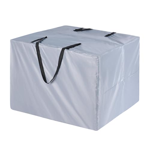 M METERXITY Outdoor Patio Cushion Storage Bags, 32" x 32" x 24" (L x W x H) Grey Waterproof Windproof Easy Loading Space-Saving - color: Grey