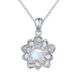 Moonstone Lotus Jewelry Set 925 Sterling Silver Lotus Flower Ring Engraved True Love Waits Natural Healing Buddha Spiritual Yoga Lotus Jewelry Set Gifts for Women - style: Lotus Necklace