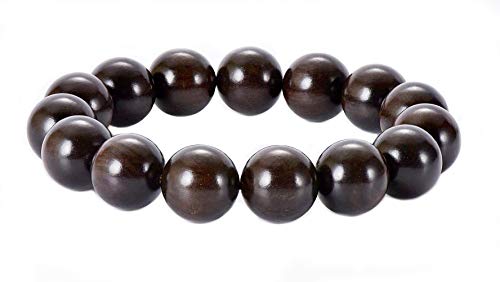 Prayer Bead bracelet Mala Beaded Bracelets for Men Women 12/15MM … - color: 15mm 15 beads ebony