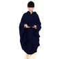 Meditation Buddhist Hooded Cloak Coat Women Men Outfit Oversize Coat - color: Blue, size: Medium