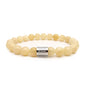 Morchic 8mm Genuine Gemstone Stretch Bracelet for Women Men Unisex, Natural Energy Crystal Stone Beads, Classic Simple Design Cuff Birthday Gift 7.5 Inch - color: Yellow Jade