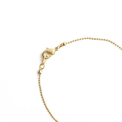 Honeycat Thin Ball Chain Plain Bracelet in 18k Gold Plate, 18k Rose Gold Plate, or Silver | Minimalist, Delicate Jewelry - color: Gold