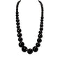 COLORFUL BLING Ethnic Natural Wood Beads Necklace for Men Women Africa Wooden Chain Chunky Strand Necklace Statement Hip Hop Jewelry - color: black 75cm