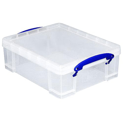 Really Useful Box 2 Pack Storage Bins, Clear Plastic Stackable Organizing Totes, 8.1 Liter - size: 2 Pack
