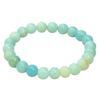 Amazing Gemstone Crystal Bracelet for Women Men's Gifts - Protection Healing Crystal Bracelet - 8mm Gemstone Beaded Stretchable Bracelet Pulseras Para Hombres Mujer Stocking Stuffers Mothers Day Gift (Amazonite) - color: Amazonite