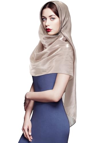 Geyoga Women's Scarf Shawls and Wraps for Evening Dress Fashion Scarf for Wedding Bridesmaid Ramadan Gifts - color: Khaki