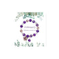 Birth Flower Crystal Bracelets for Women, Handmade Natural Gemstone Stretch Jewelry with Healing & Positive Energy - color: Feb. Violet & Amethyst（2）