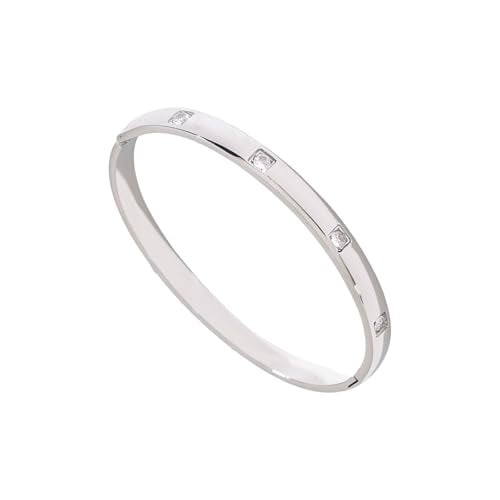 Elegant Minimalist Bangle Bracelet Adjustable Size Wristband Stainless Steel Jewelry Simple Everyday Wear Accessory - style: JDB201272 S