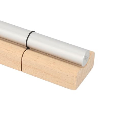 Single Tone Energy Chime for Mindfulness Meditation, Solo Hand Chime with Mallet, Cherry Wood and Aluminum Alloy Sound Healing Bell for Yoga Prayer Stress Relief (Sun)