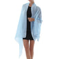 RIIQIICHY Women Shawls and Wraps for Evening Dresses Like Chiffon Silk Scarf Formal Silky Pashmina Shawls for Weddings - color: Light Blue