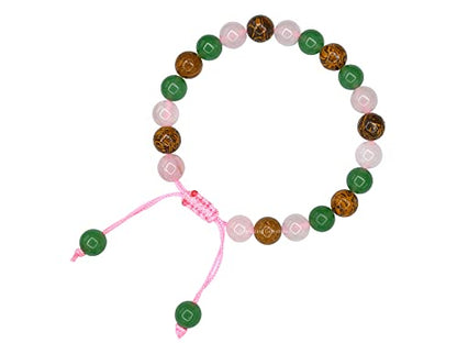 Amazing Gemstone Bracelet for New Mom Manifestation - Green Aventurine Mariyam Jasper Rose Quartz Bracelet Set for Men Women Healing Calming Anxiety Stress Relief Gifts Pulseras Para Hombres Mujer - color: New Moms