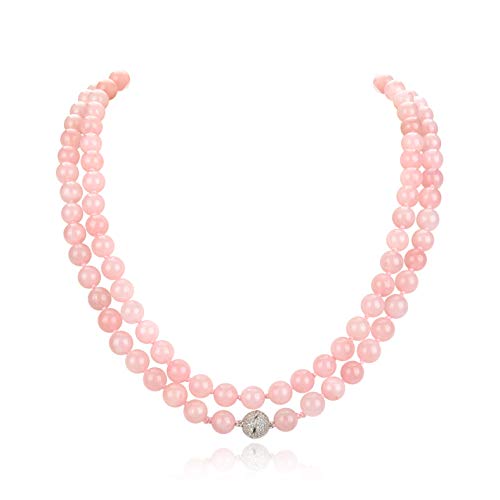 mala Beads Necklace for Women Man, mala Bracelet, Prayer Beads Necklace - color: rose quartz no tassel