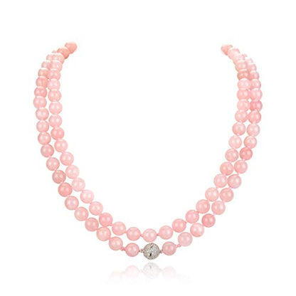 mala Beads Necklace for Women Man, mala Bracelet, Prayer Beads Necklace - color: rose quartz no tassel