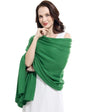 Soft Cashmere Blend Wrap Chic Scarf Stole for Women Wayfarer Travel Extra Large 87"x28" - color: Forest Green