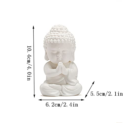 Table Desktop Decor Chinese White Porcelain Creative Small Tathagata Buddha Desktop Decoration Home Living Room Office Desktop Zen Decoration Statue Ornament