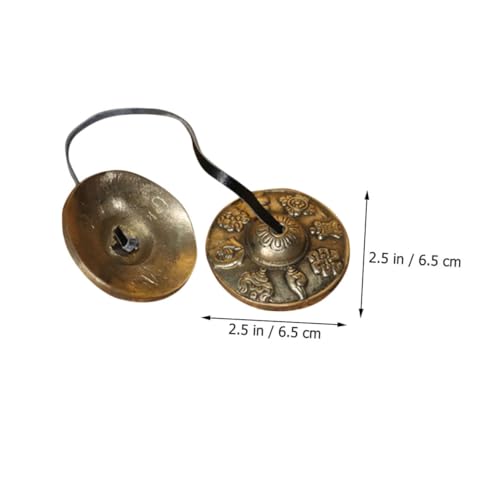 BESTonZON 1pair Tingsha Cymbals for Meditation and Sound Healing Nepalese Percussion Instrument Compact Design for Yoga and Mindfulness Practice Traditional Tingsha Bells