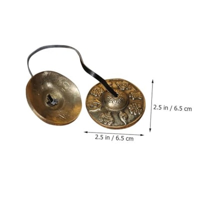 BESTonZON 1pair Tingsha Cymbals for Meditation and Sound Healing Nepalese Percussion Instrument Compact Design for Yoga and Mindfulness Practice Traditional Tingsha Bells