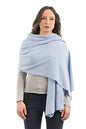 Dalle Piane Cashmere Womens Wool Cashmere Blend Stole Soft Italian Shawl Wrap for Wedding Evening Gift Made in Italy - color: Sky