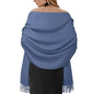Winter Scarf for Women Pashmina Shawls and Wraps for Evening Dresses Wedding Party Bridesmaid Warm Long Scarves Shawl - color: Blue